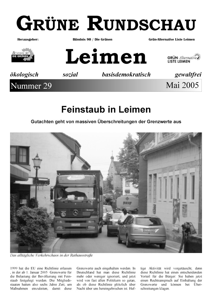 Grüne Rundschau 29, 2005