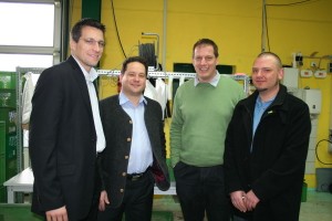 Dr. kai Schmidt-Eisenlohr, Alex Bonde, Dirk Agena, Stefan Seitz in der Biokiste